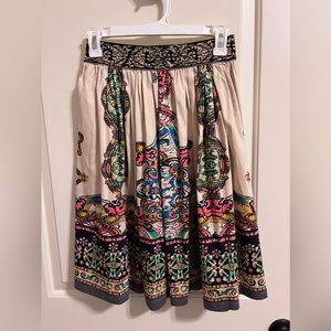 Flying Tomato Size SMALL Skirt Colorful Boho Embroidered Waist Band S